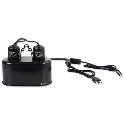 Lampa mini dubla pentru 2 becuri de 40w, Repti Planet, Mini Dual Dome Lamp Fixture