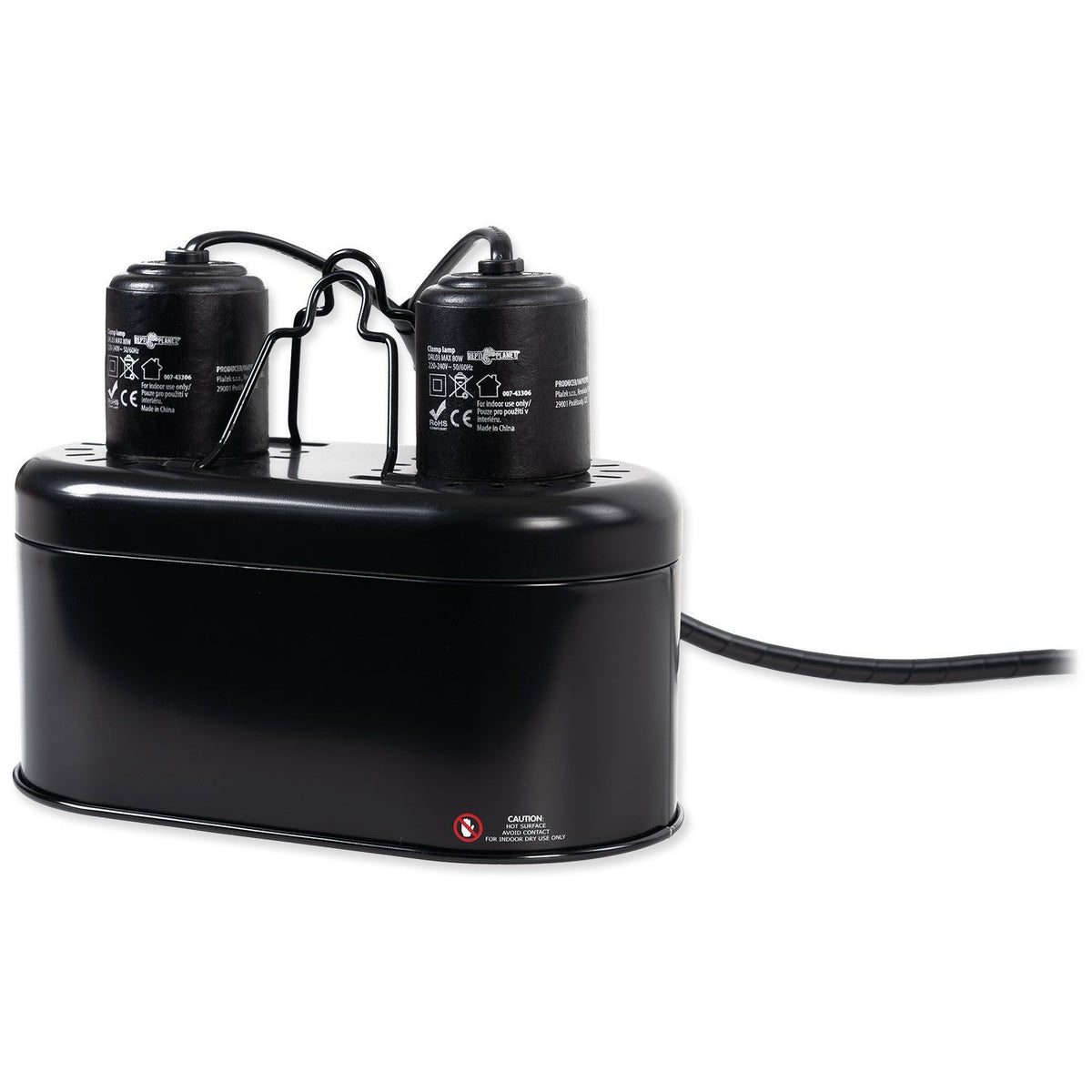Lampa mini dubla pentru 2 becuri de 40w, Repti Planet, Mini Dual Dome Lamp Fixture