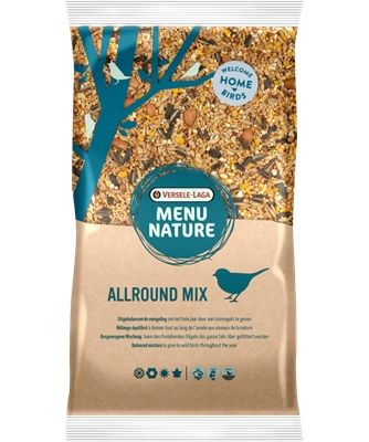 Mix de cereale, semințe si fructe cu coaja pentru pasari, Menu Nature Allround mix, 2.5 kg