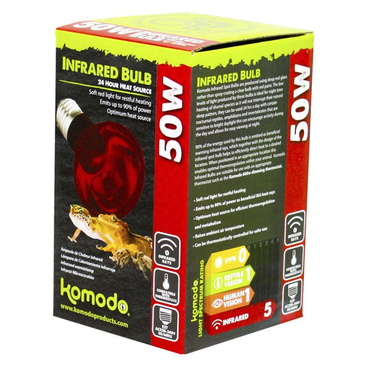 Bec cu infrarosu pentru incalzirea terariului, Komodo Infrared Bulb, 50w