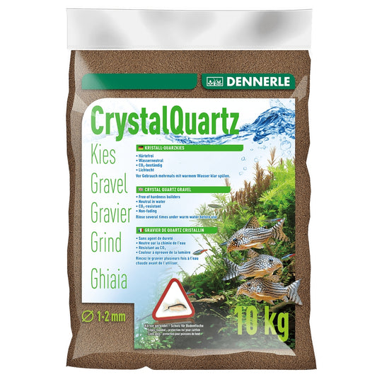 Substrat inert pentru acvariu, Dennerle Crystal Quartz Gravel, Dark Brown