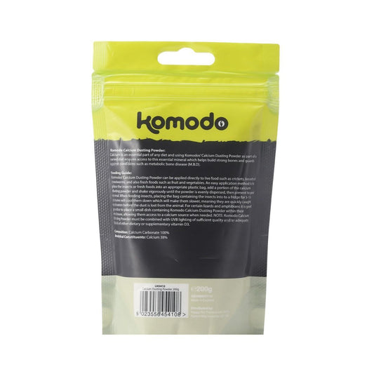 Pudră de calciu pentru reptile, Komodo Calcium Dusting Powder, 200g