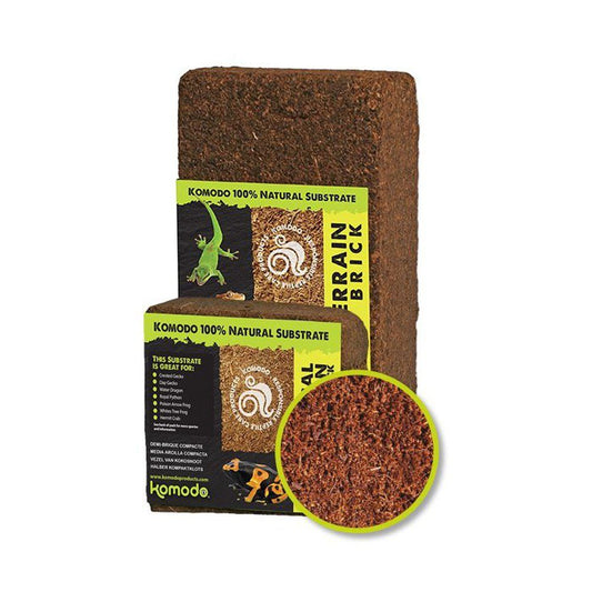 Substrat pentru reptile, Komodo Tropical Terrain Compact Brick, triple pack 400 gr