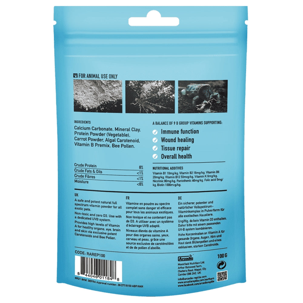 Supliment Alimentar pentru Reptile Arcadia EarthPro-A Full spectrum - 100 g