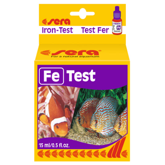 Test pentru monitorizarea nivelului de Fier din apa dulce și marina, Sera Fe-Test, 15 ml