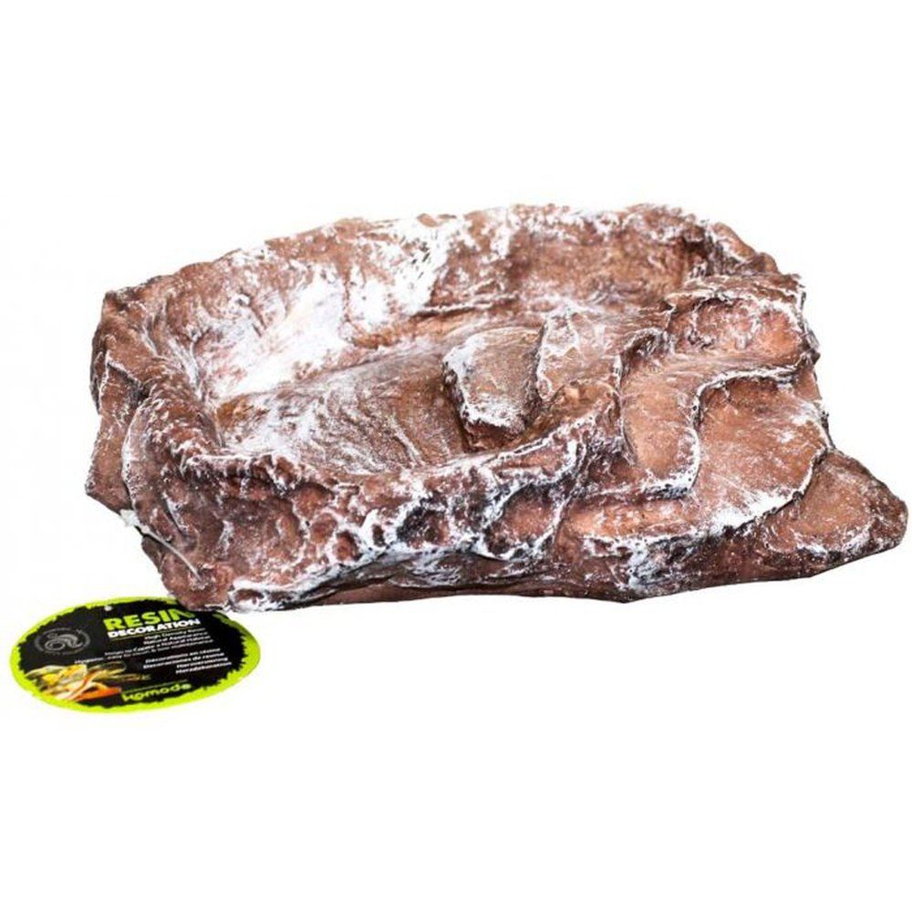 Recipient din rasina pentru hranirea reptilelor, Komodo Terraced Dish Brown (resin) large