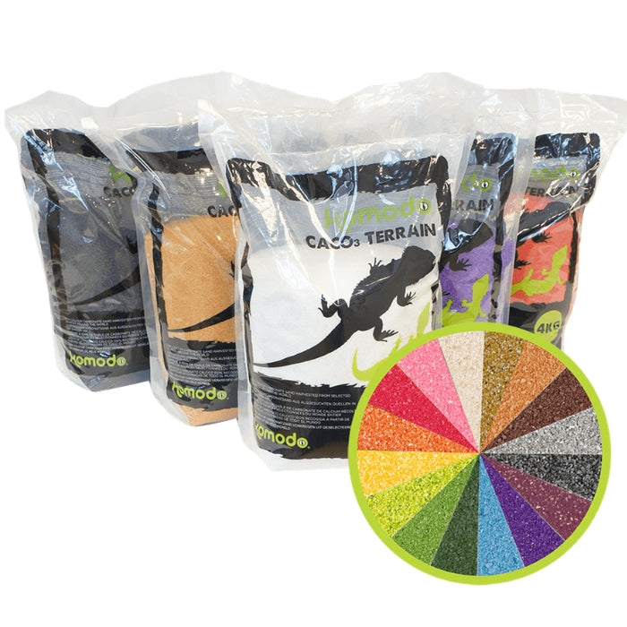 Nisip negru pentru terariu din carbonat de calciu, Komodo CaCo3 Sand, 4 kg