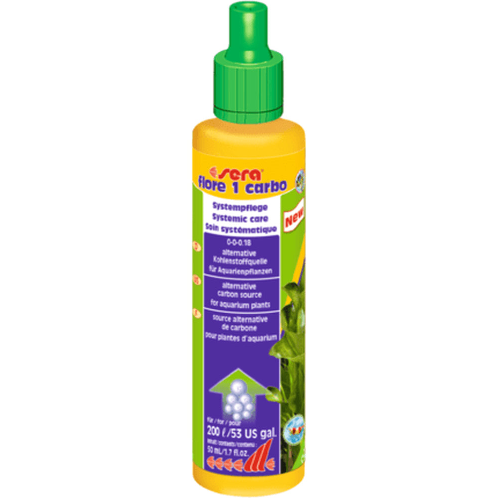 Carbon suplimentar pentru plantele de acvariu, Sera Flore 1 Carbo, 50 ml