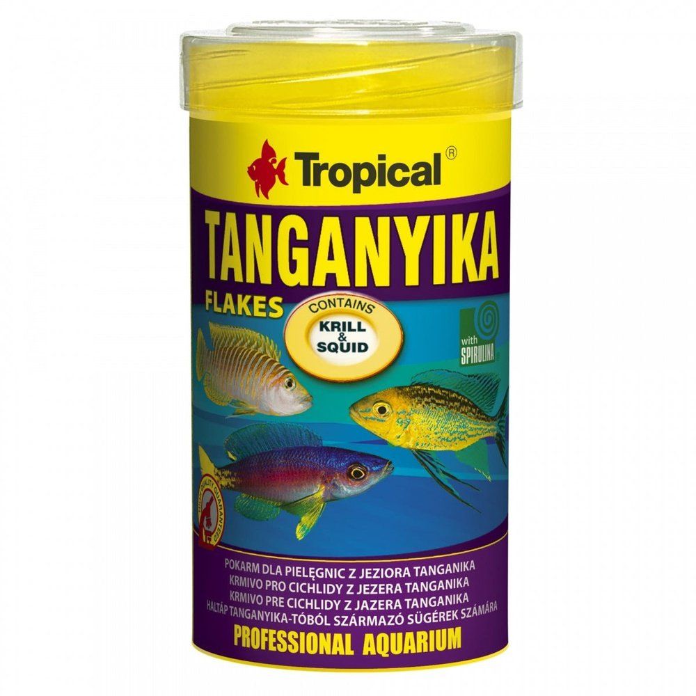 Hrană sub formă de fulgi pentru hrănirea ciclidelor din lacul Tanganyika, Tropical Tanganyika Flakes, 50g