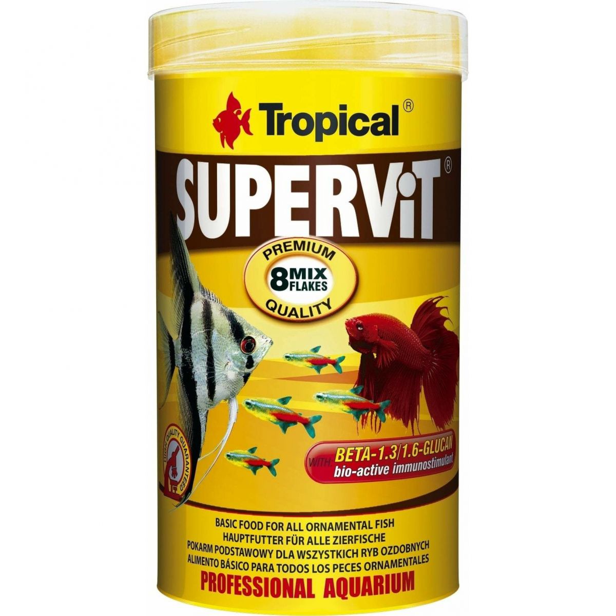 Hrana sub forma de fulgi pentru pesti omnivori, Tropical Supervit Flakes, 50g/250ml