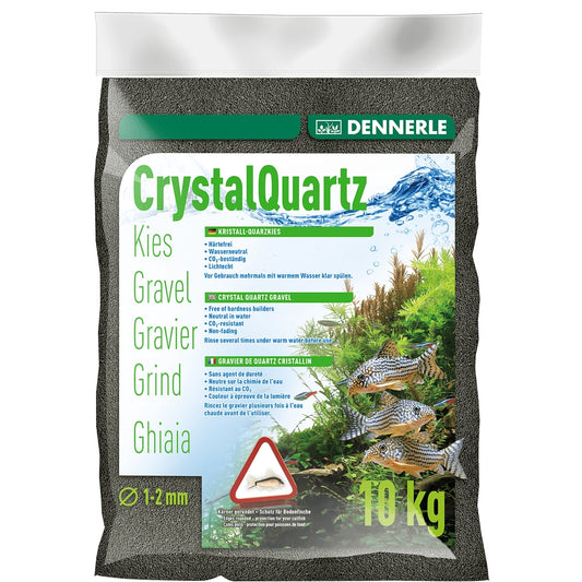 Substrat inert pentru acvariu, Dennerle, Crystal Quartz Gravel Diamond Black