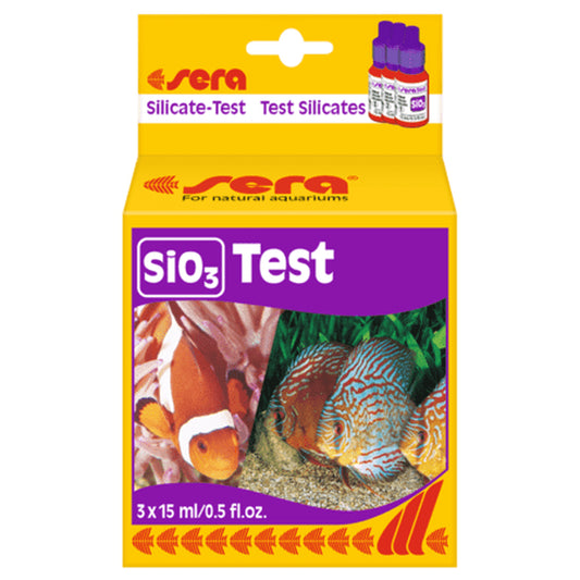 Test pentru monitorizarea nivelului de silicat din apa dulce si marina, Sera Silicate SiO3 Test, 3x15ml