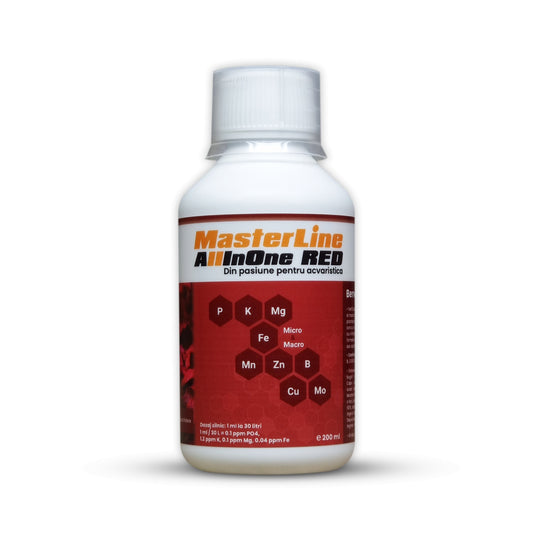 Fertilizant pentru plante acvatice, MasterLine All In One Red 200 ml