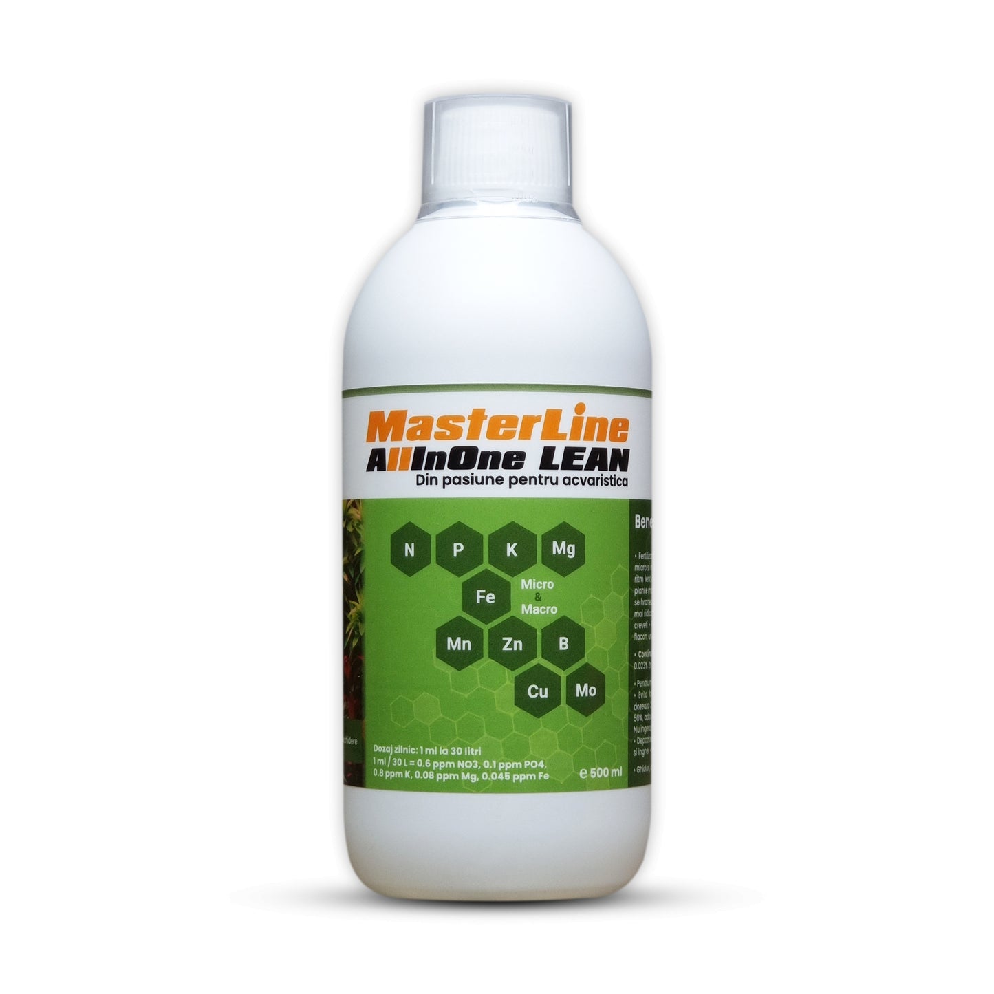 Fertilizant pentru plante acvatice, MasterLine All In One Lean, 200 ml