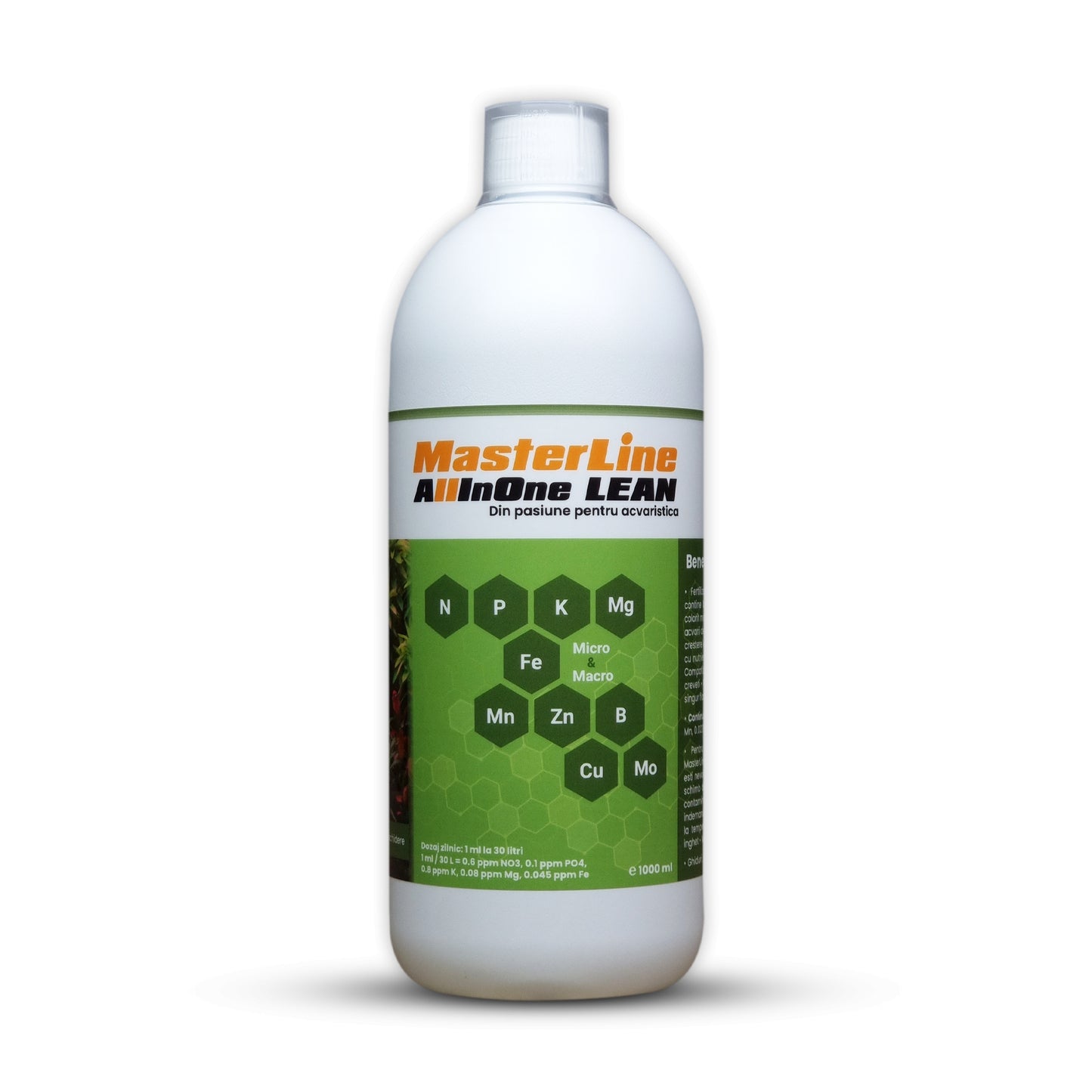 Fertilizant pentru plante acvatice, MasterLine All In One Lean, 200 ml