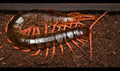Scolopendra subspinipes L (Orange Legged Centipede)