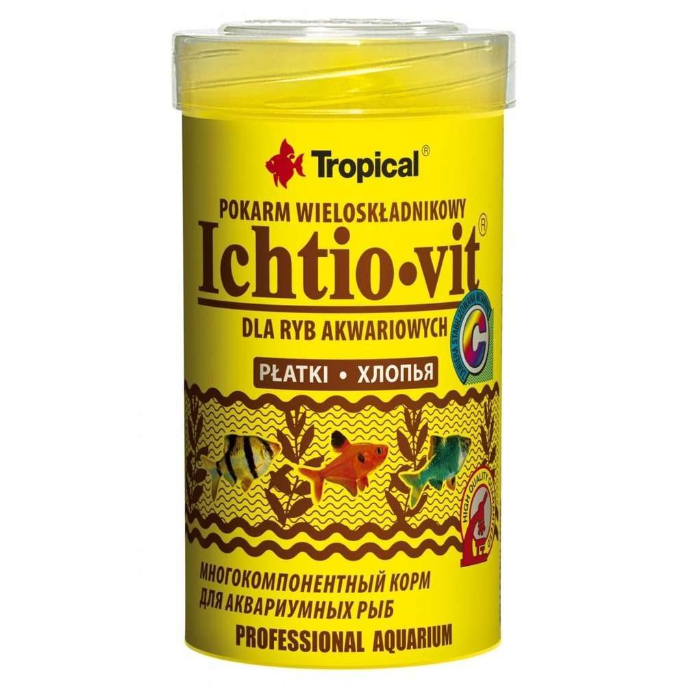 Fulgi pentru pești omnivori, Tropical Ichtio-vit, 100ml/20g