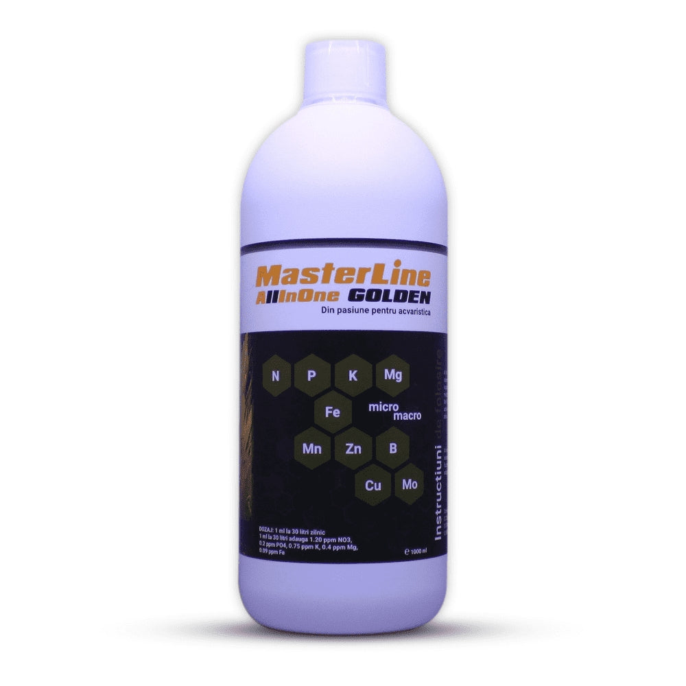 Fertilizant pentru plante acvatice, MasterLine All In One Golden, 1000 ml
