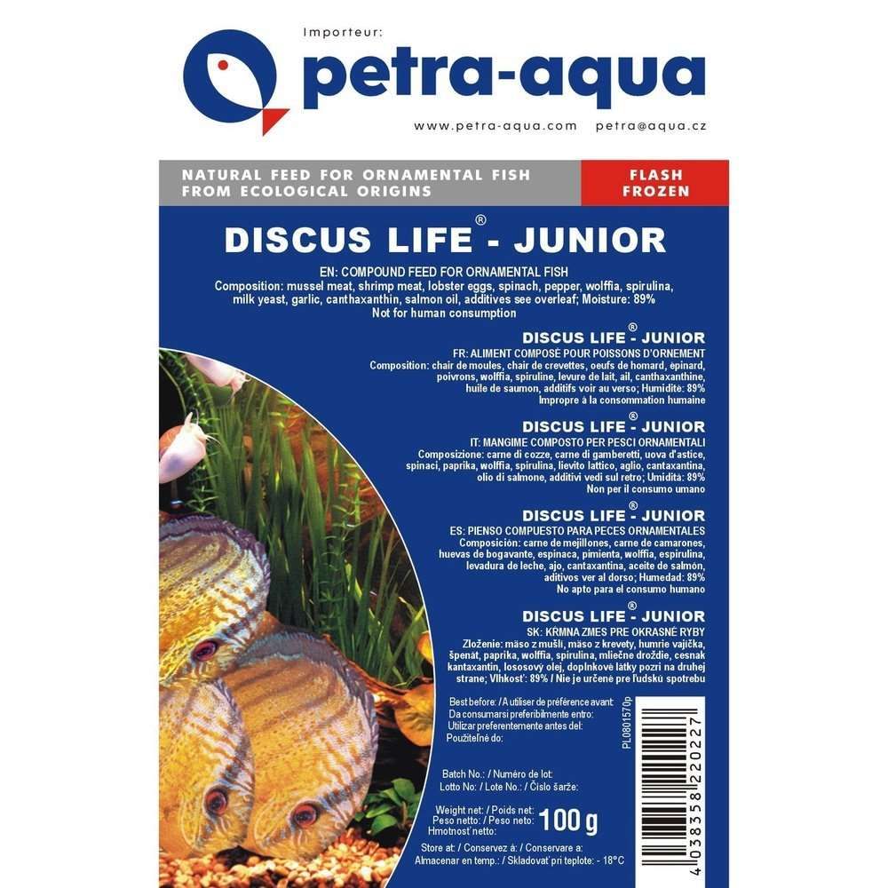 Hrana congelata pentru pesti ornamentali, DISCUS LIFE JUNIOR, blister 100 g