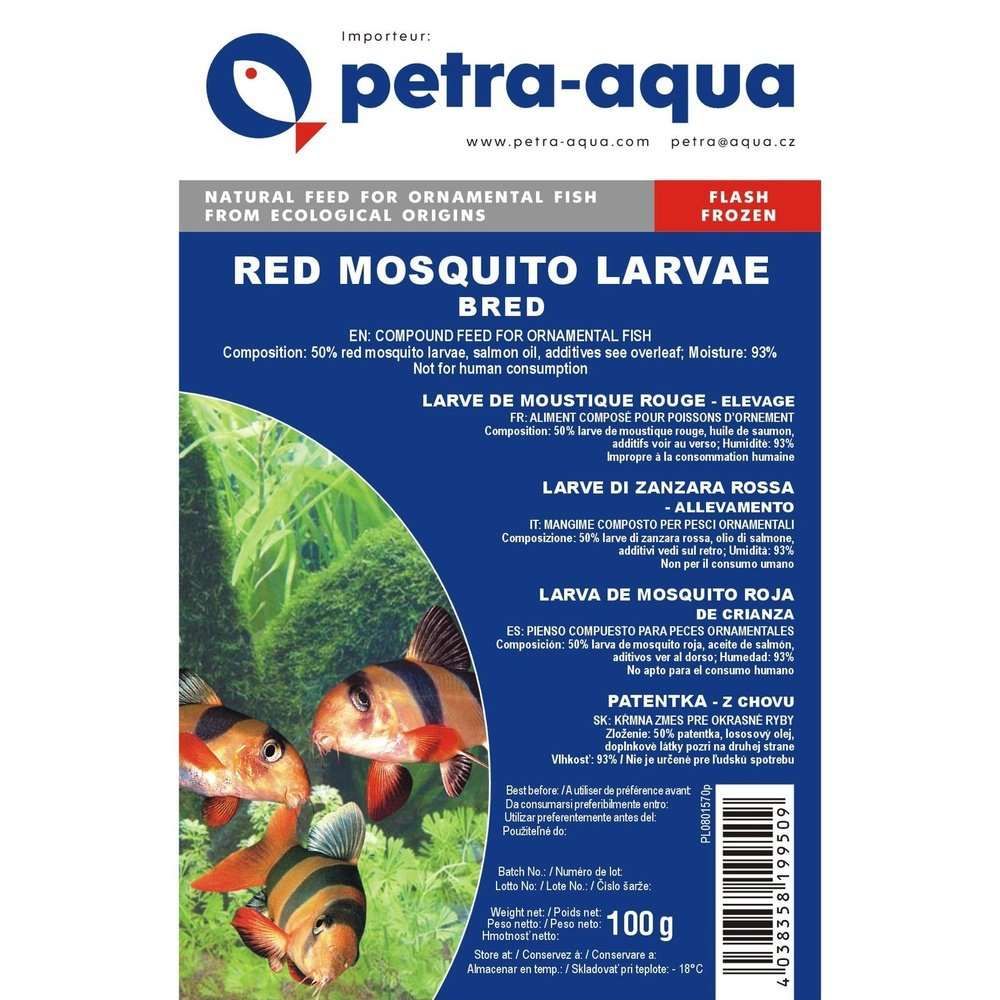 Hrana congelata pentru pesti ornamentali, RED MOSQUITO LARVAE BRED (larve de tantari rosii de crescatorie), blister 100 g