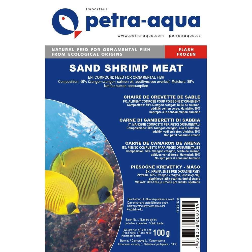 Hrana congelata pentru pesti ornamentali, SAND SHRIMP MEAT, blister 100 g