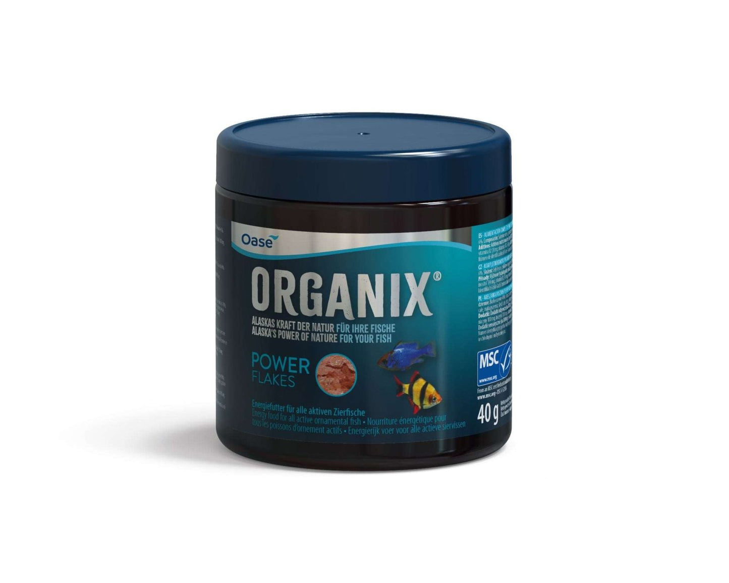 Hrana cu acizi gra i e entiali  i vitamine pentru pe ti ornamentali, ORGANIX Power Flake  250 ml, 40 g