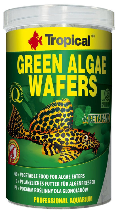 Hrana cu spirulina pentru pesti, Tropical Green Algae Wafers si ketapang 45g