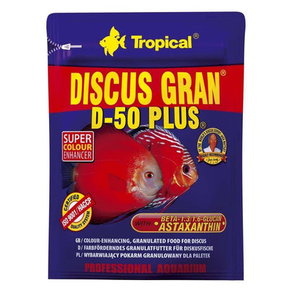 Hrană granulată pentru pești discus, Tropical Discus Gran D-50 Plus, pungă resigilabilă, 12g