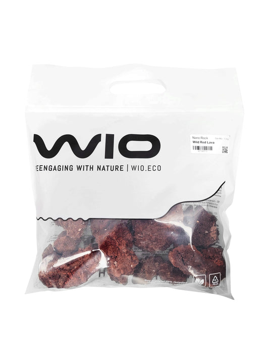 Pietre decor acvarii si terarii, Wio, Wild Red Lava Nano Rocks, 2 kg, 1-10 cm