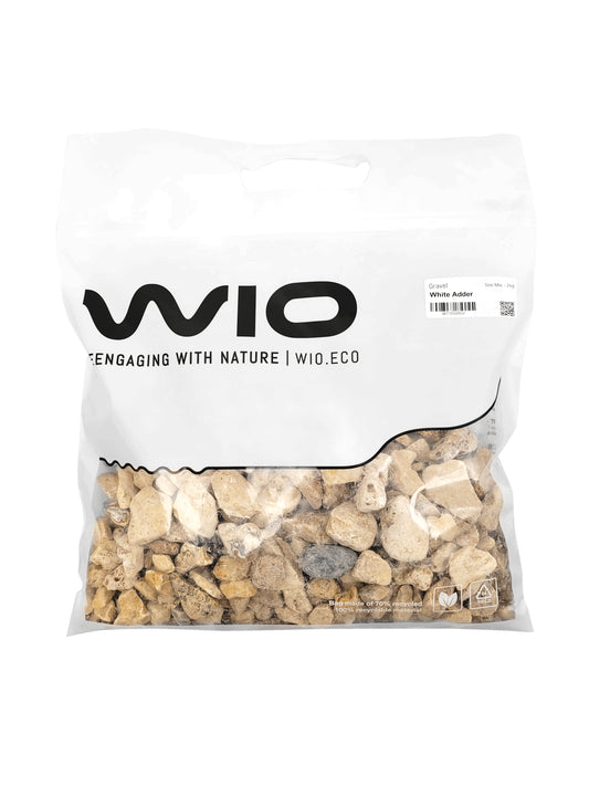 Pietris pentru decor acvariu, Wio, White Adder Gravel, 2 kg, MIx