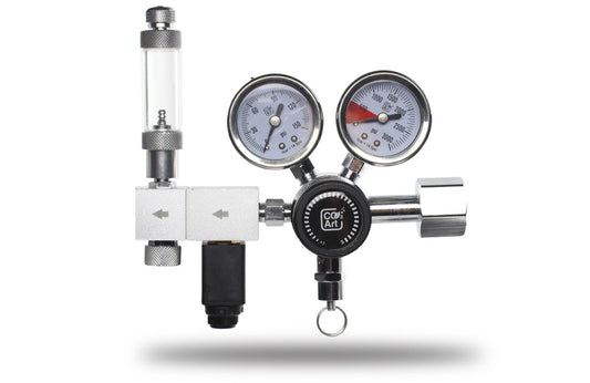 Reductor Pro-Elite CO2 cu electrovalva si numărător de bule, CO2Art, Pro-Elite Series Dual Stage CO2 Regulator