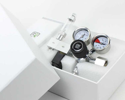 Reductor CO2 cu electrovalva si numărător de bule, CO2Art Pro-Elite Dual Stage CO2 Regulator