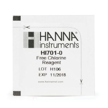 Reactiv pentru clor liber, Hanna, free chlorine reactive agent, 100 plicuri