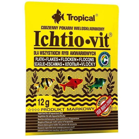 Fulgi pentru pești omnivori, Tropical Ichtio-Vit, 12g