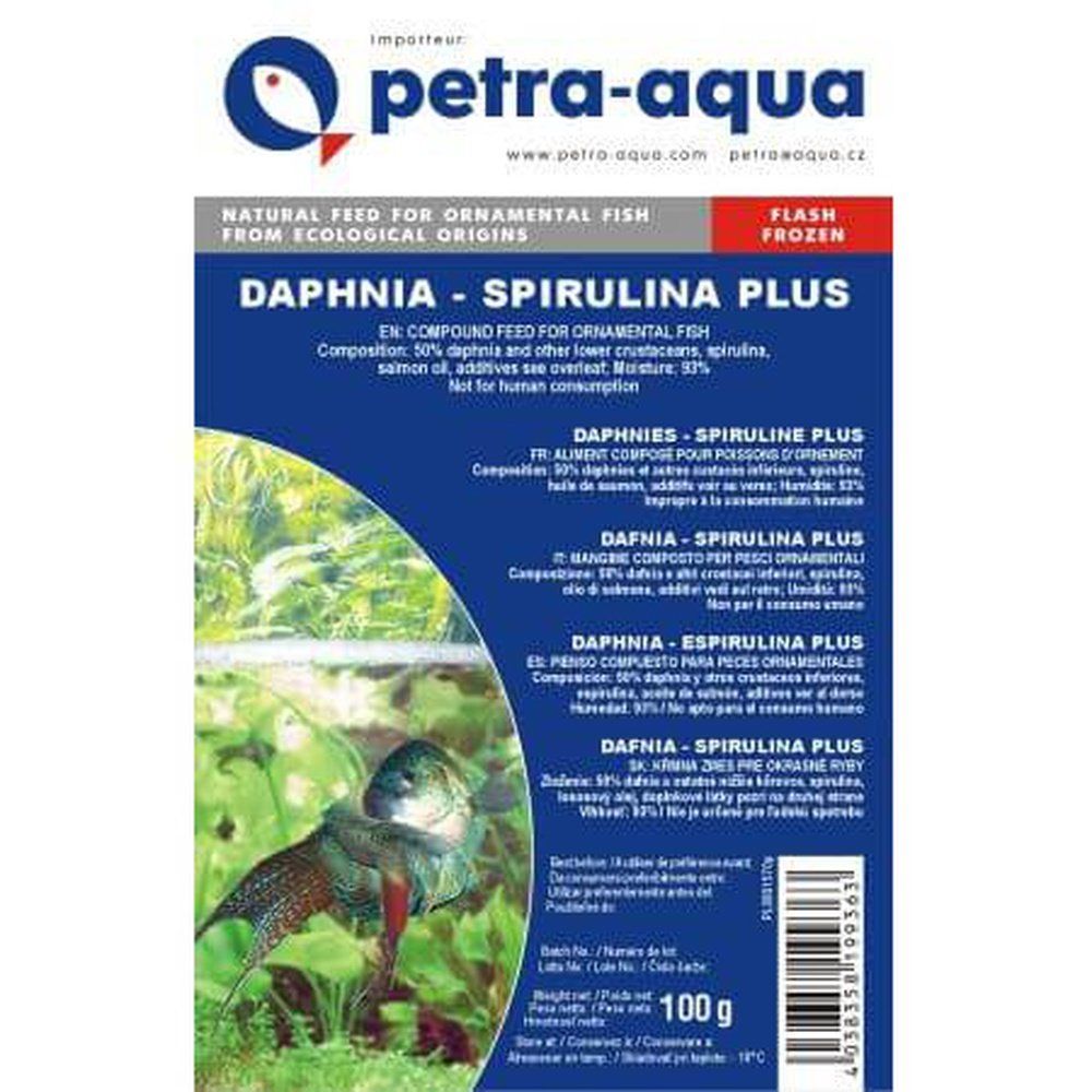 Hrană congelată cu spirulina pentru pești ornamentali, DAPHNIA- SPIRULINA PLUS, blister 100 g