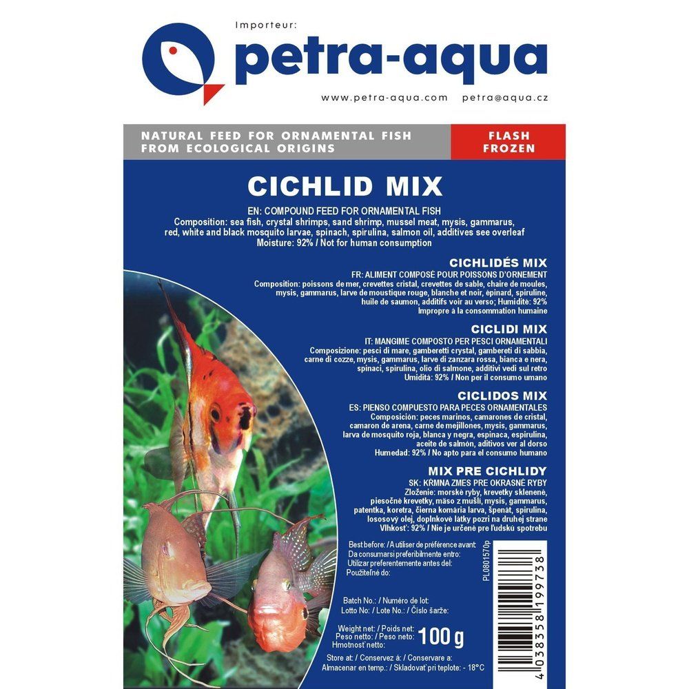 Hrana congelata  mixta pentru ciclide, CICHLIDEN MIX, blister 100 g
