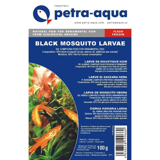 Hrana congelata pentru pesti ornamentali (larve de tantari negri), BLACK MOSQUITO LARVAE, blister 100 g