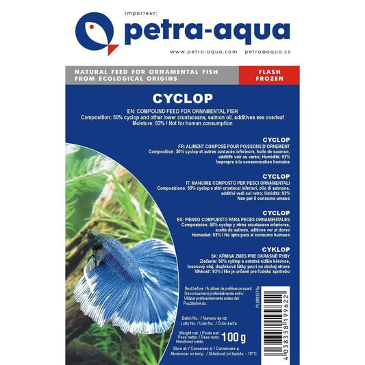 Hrana congelata pentru pesti ornamentali, CYCLOP, blister 100 g