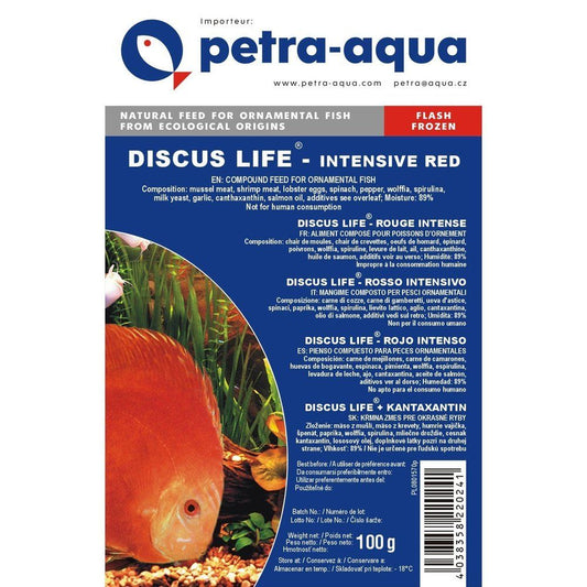 Hrana congelata pentru pesti ornamentali, DISCUS LIFE INTENSIVE RED, blister 100 g
