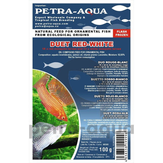 Hrana congelata pentru pesti ornamentali, DUET RED-WHITE, blister 100 g