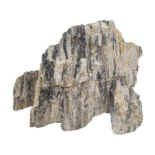 Piatra mare decor acvarii si terarii, Wio, Grey Fossil Wood Stone Mix, 10-30 cm