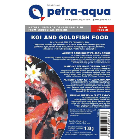 Hrana congelata pentru pesti ornamentali, KOI AND GOLDFISH FOOD, blister 100 g