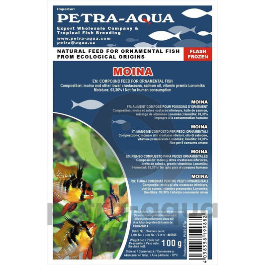 Hrana congelata pentru pesti ornamentali, MOINA, blister 100 g