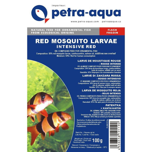 Hrana congelata pentru pesti ornamentali, RED MOSQUITO LARVAE INTENSIVE RED (larve de tantari rosii, rosu intensiv), blister 100g