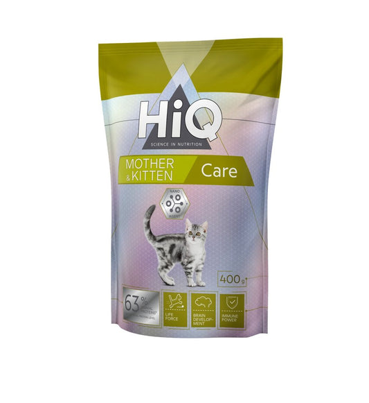 Hrana uscata pentru pisici tinere pe baza de carne de pasare, HiQ Kitten and mother care, 400 g