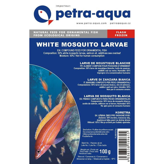 Hrana congelata pentru pesti ornamentali, WHITE MOSQUITO LARVAE (larve de tantari albi), blister 100 g