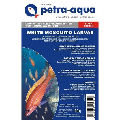 Hrană congelată pentru pești ornamentali, WHITE MOSQUITO LARVAE (larve de țânțari albi), blister 100 g