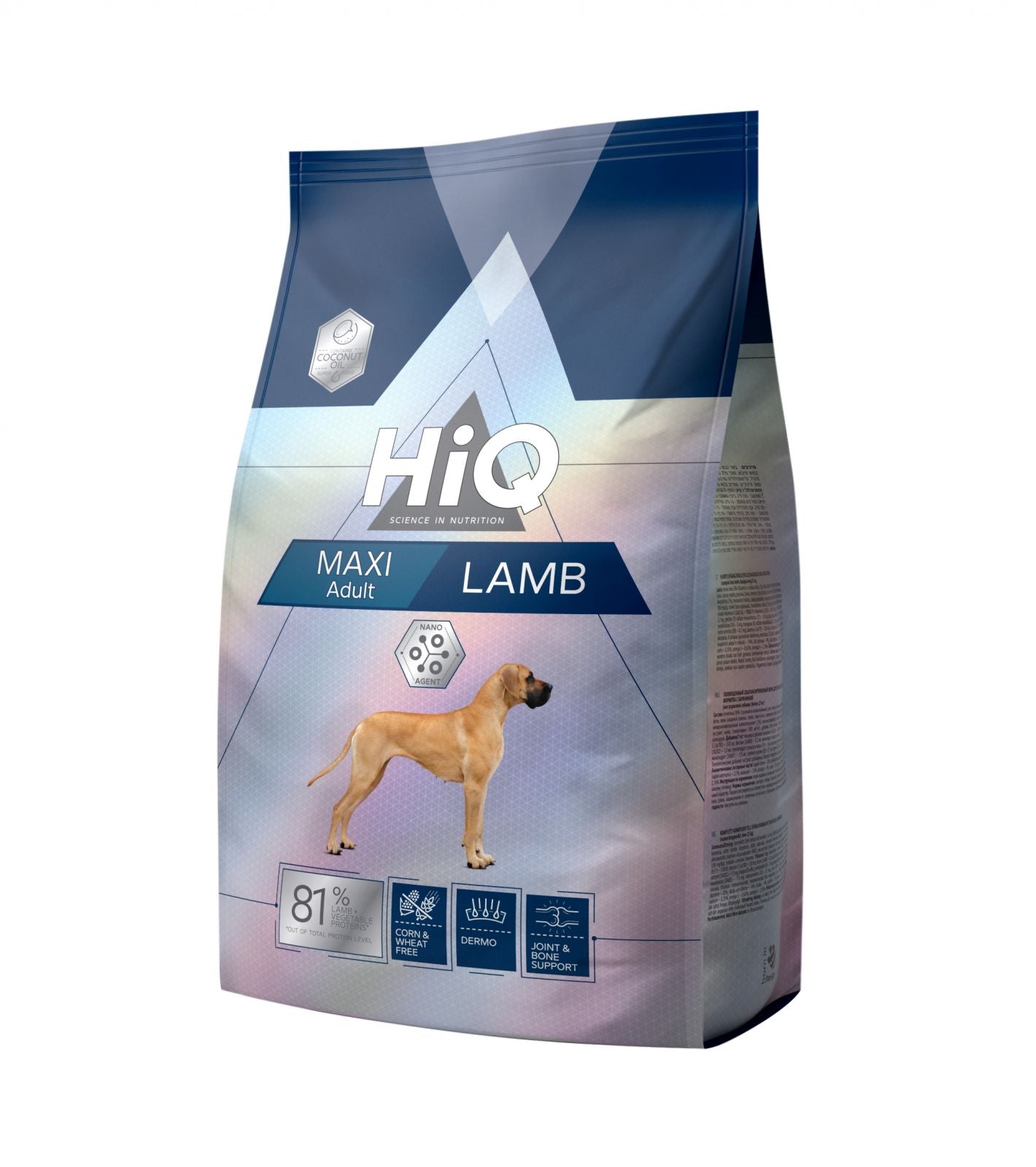 Hrana uscata pentru caini adult cu carne de miel, HiQ Maxi Adult Lamb, 2.8 kg