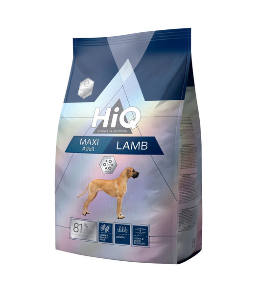 Hrana uscata pentru caini adult de talie mare cu carne de miel HiQ Maxi Adult Lamb, 11 kg