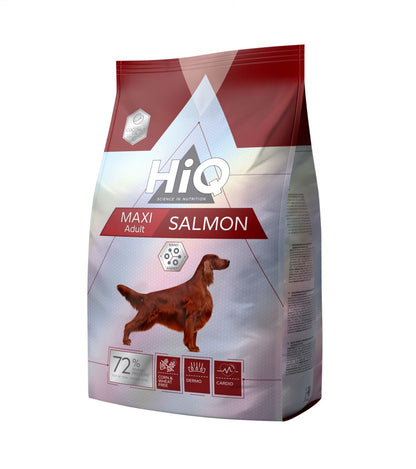 Hrana uscata pentru caini adult de talie mare pe baza de somon, HiQ Maxi Adult Salmon 11 kg